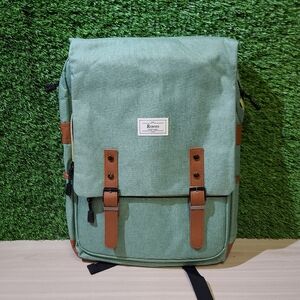 Ronyes Vintage Laptop Backpack for Women Men,15.6 inch Bookbag LightGreen NWT